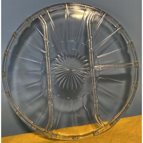 Indiana Glass - Divided Relish Tray - 4 Part - 10” - Colonial Panel Design - Picture 3 of 3